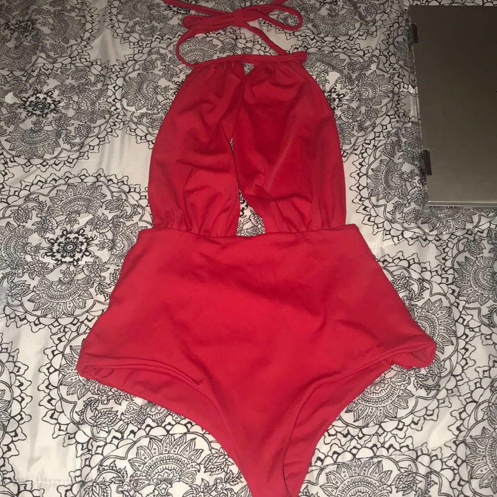 Mint swim red one peice.